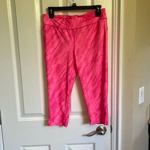 Pink crop leggings